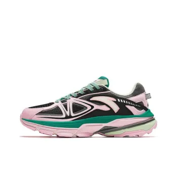 Anta Walker Durable Breathable Low Top Running Shoes Women's Black Pink