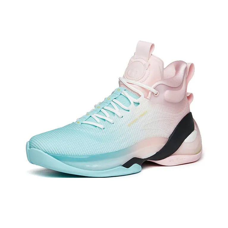 ANTA KT7 Basketball Shoes Men Low Top Light Blue/Apricot Blossom Pink-1