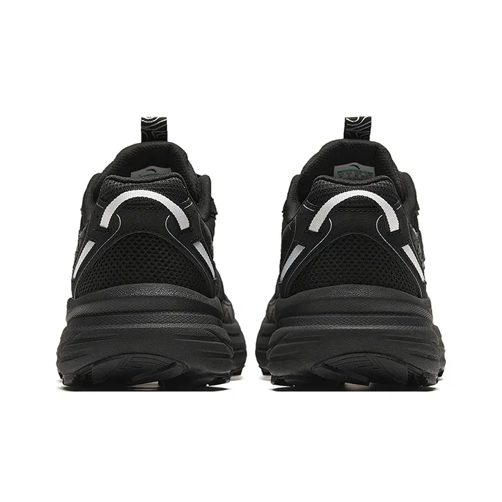 Anta Cushioned Slip-Resistant Abrasion-Resistant Low-Top Running Shoes Men's Black Silver-3