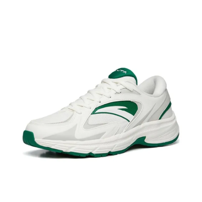 Anta AT952 Breathable Low-Top Sports Casual Shoes Men's White Green Gray-2