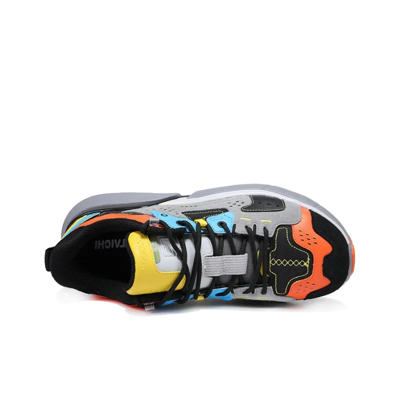 PEAK State Pole Cloud Master Slip Resistant And Breathable Low Top Running Shoes Men's Gray Orange-3