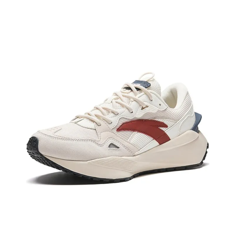 Anta HERITAGE Cushioning Breathable Low Top Casual Shoes Men's Ivory White-2