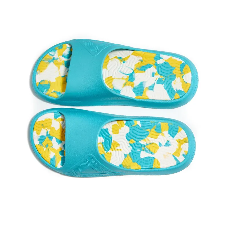 PEAK State Pole Guochuang Slippers EVA Totem Graffiti Slip-Resistant Odor-Resistant Slide Slippers Unisex Aurora Blue-6