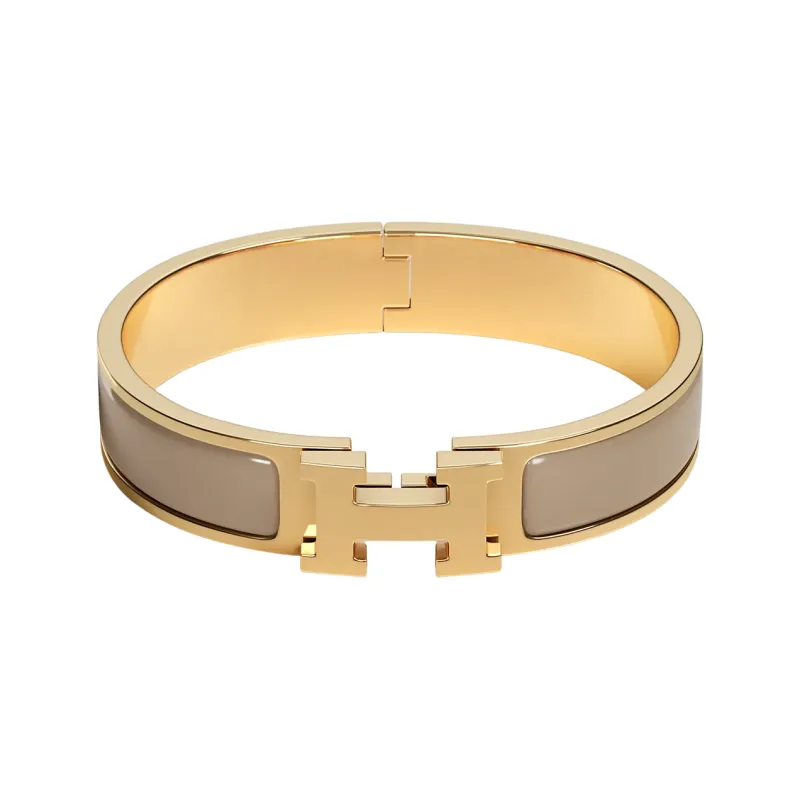 HERMES Clic H Enamel Bangles Women's-0