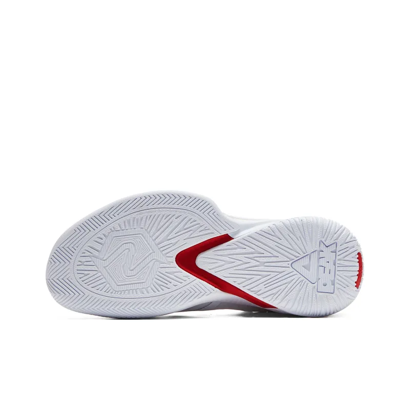 PEAK Phantom Foal 2.0 Basketball Shoes Men Low Top All White Ice Blue-5