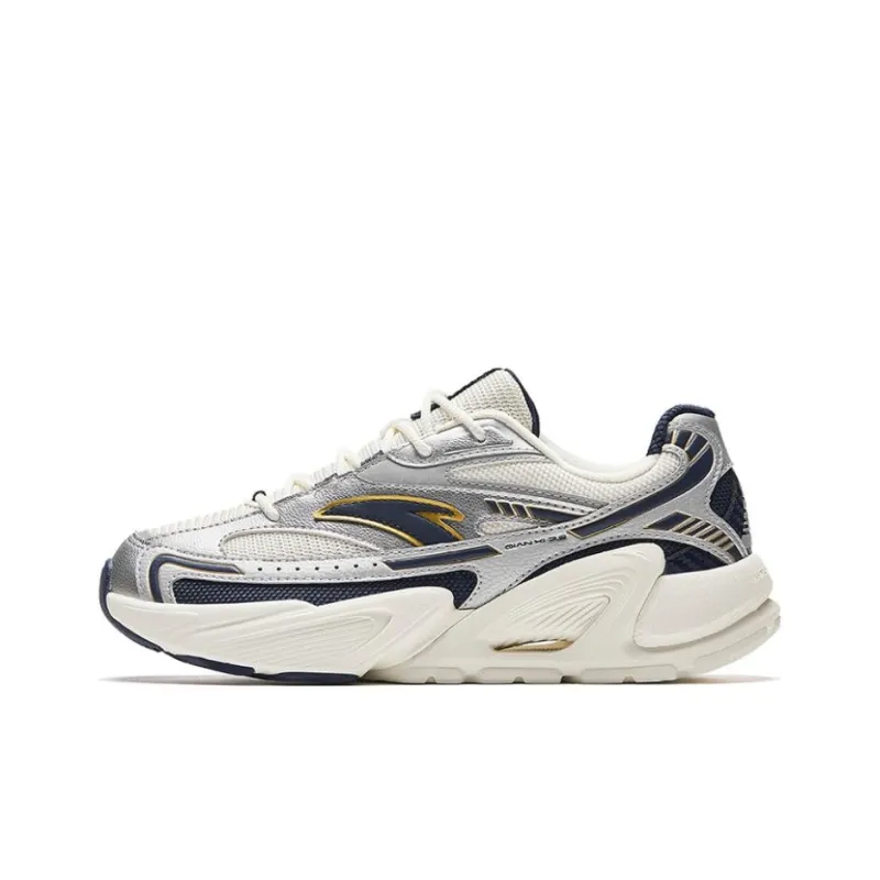 Anta Millennium 6 Breathable Lightweight Low Top Casual Shoes Women's Gray White-0