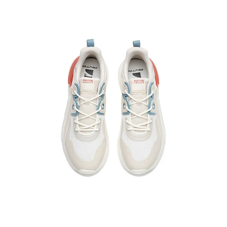 Anta Rubik's Cube Cushioning Anti-Slip And Wear-Resistant Low-Top Casual Shoes Men's Gray White-3