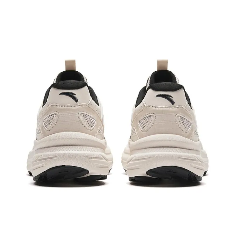 Anta AT955 Slip Resistant, Abrasion Resistant, Breathable Low Top Casual Running Shoes Women's Beige Black-3