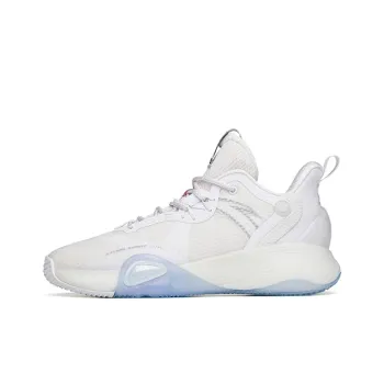 Anta Bubble Bomb Anti Slip Wear Resistant Low Top Basketball Shoes Ivory White
