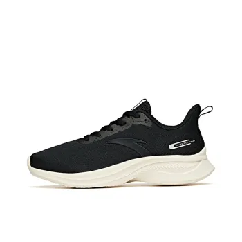 Anta Hydrogen Run Cushioning, Slip Resistant, And Abrasion Resistant Low Top Running Shoes Women's Black White