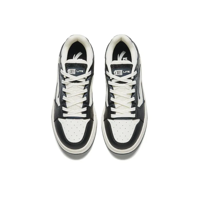 Anta Street Naughty LITE Anti Slip Wear Resistant Low Top Skateboard Shoes Men's Black White-2