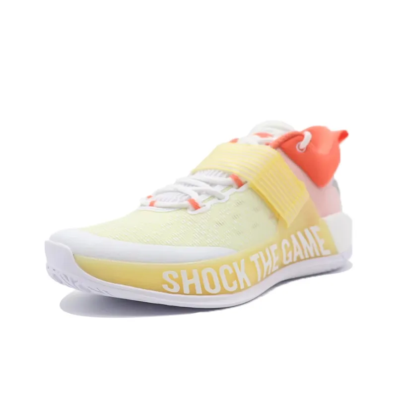 Anta Hengsao4 Abrasion Resistant Breathable Low Top Basketball Shoes Men's White Red-2