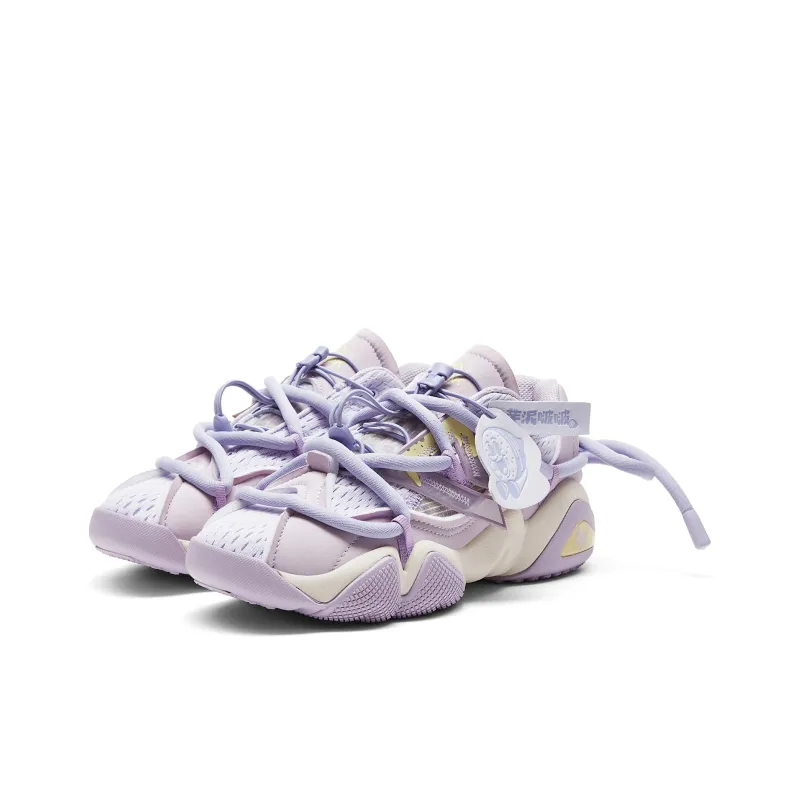 PEAK State Pole 6371 Cushioning Abrasion Resistant Thermal Rebound Low Top Casual Shoes Women's Taro Paste Bobo-1