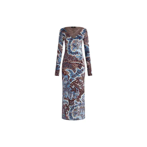 ETRO Jacquard Velvet Tulle Dress