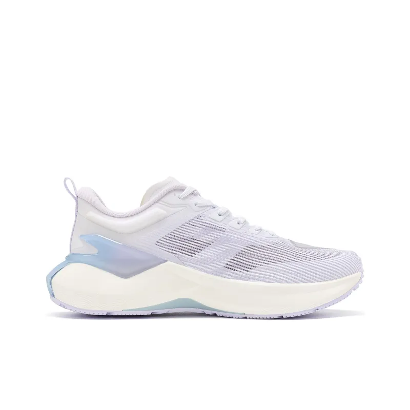PEAK State Extreme 5.0 Pro Cushioning Wear Resistant Low Top Running Shoes Women's Large White Light Purple-1