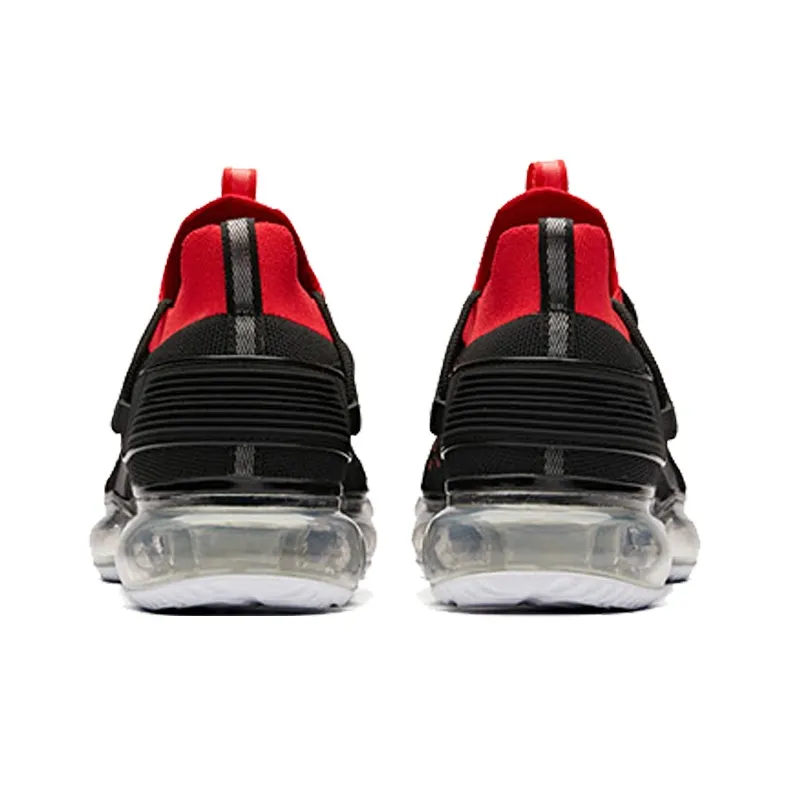 Anta SEEED Cushioned Slip Resistant Abrasion Resistant Breathable Low Top Running Shoes Men's Black Red-4
