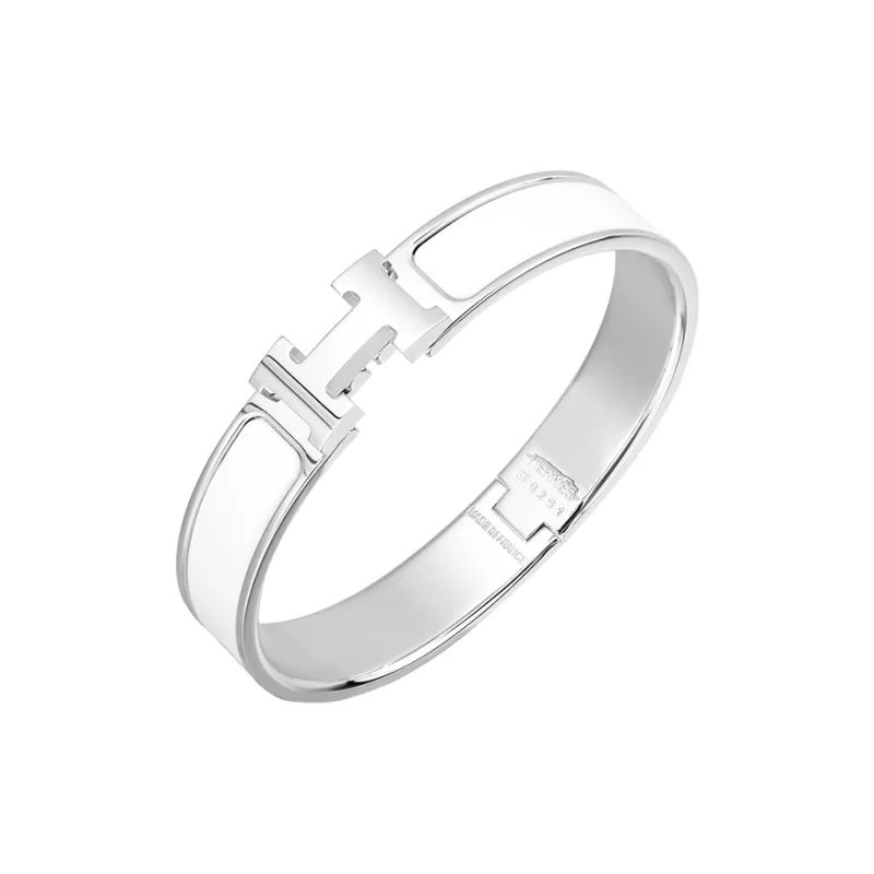 HERMES Silver Plated Bangles Women's-1