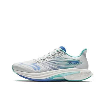 Anta MACH Mach 4.0 Cushioning Wear Resistant Rebound Low Top Running Shoes Men's White Blue