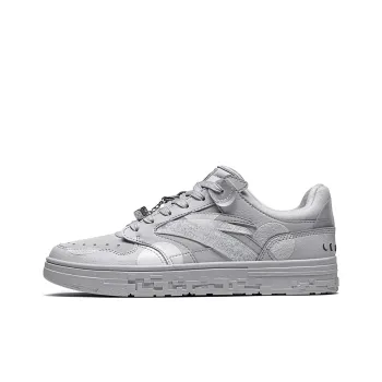 Anta Street Naughty Moonwalk Slip Resistant Cushioning Wear Resistant Low Top Skateboard Shoes Men's Gray