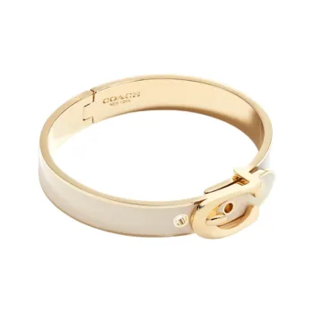 COACH Enamel Hinge Bangles Women's Chalk White