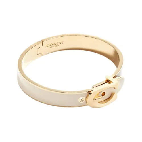 COACH Enamel Hinge Bangles Women's Chalk White