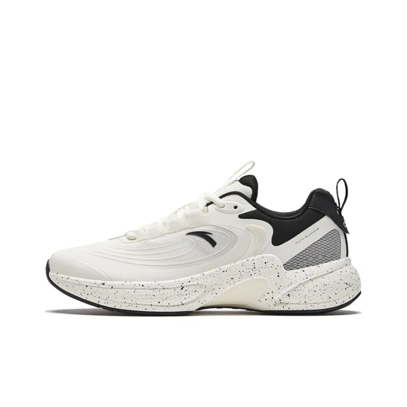 Anta C37+ Abrasion Resistant Low Top Running Shoes Men's Black White-0