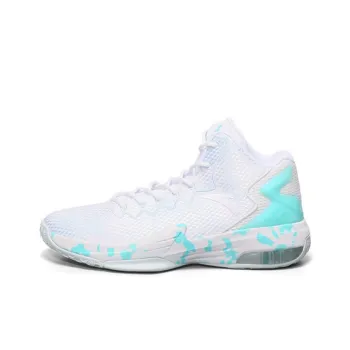 Anta KT3 Team Anti Slip Wear Resistant Mid Top Performance Basketball Shoes Men's White Blue