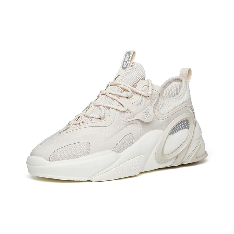 Anta AT91 Low-Top Skateboard Shoes Women's Gray White-1