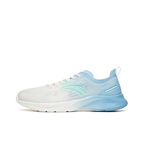 ANTA Hydrogen Run III Running Shoes Men Low-Top Ivory White/Waterfall Blue