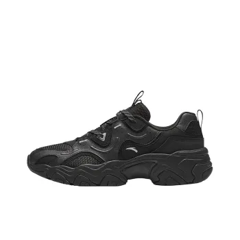Anta Meteorite Cushioning Anti Slip And Wear Resistant Low Top Chunky Sneakers Men's Black