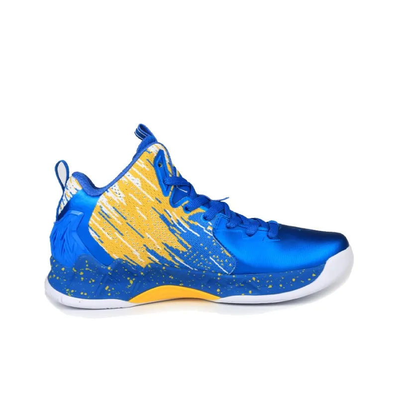 Anta KT2 Cushioning, Slip Resistant, Abrasion Resistant, Breathable Low Top Basketball Shoes Men's Blue Yellow-1