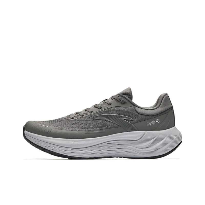 Anta Travel Step Cushioning Breathable Low-Top Casual Running Shoes Men's Obsidian Gray-0