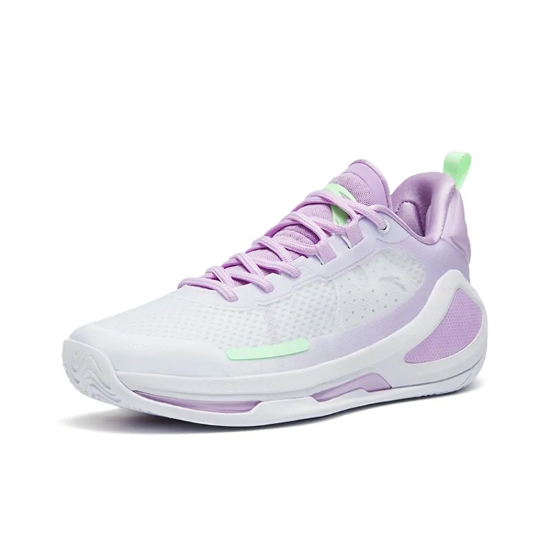 Anta Alien 3 SE Wear Resistant Low Top Performance Basketball Shoes Men's White Purple-1