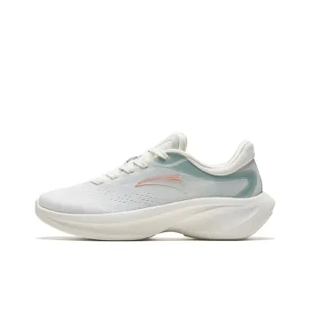 Anta Leaf 4.0 Anti Slip Wear Resistant Low Top Running Shoes Women's White Green
