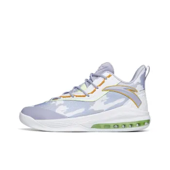 Anta The Shield 2 Wear Resistant Mid Top Basketball Shoes Men's Purple White Yellow