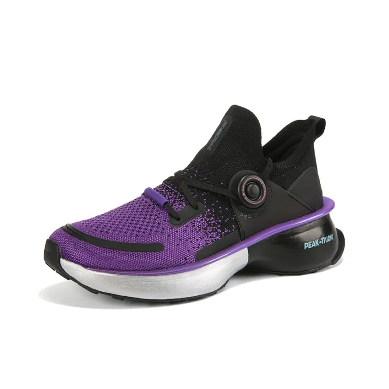 PEAK Tai Ji2.0 Cushioning Collection Cushioning Anti-Slip And Wear-Resistant Low-Top Running Shoes Black Purple-2
