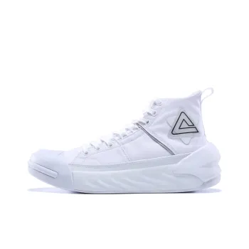 PEAK Liu Taichi Anti Slip And Wear Resistant Lightweight High Top Skateboard Shoes Women's White