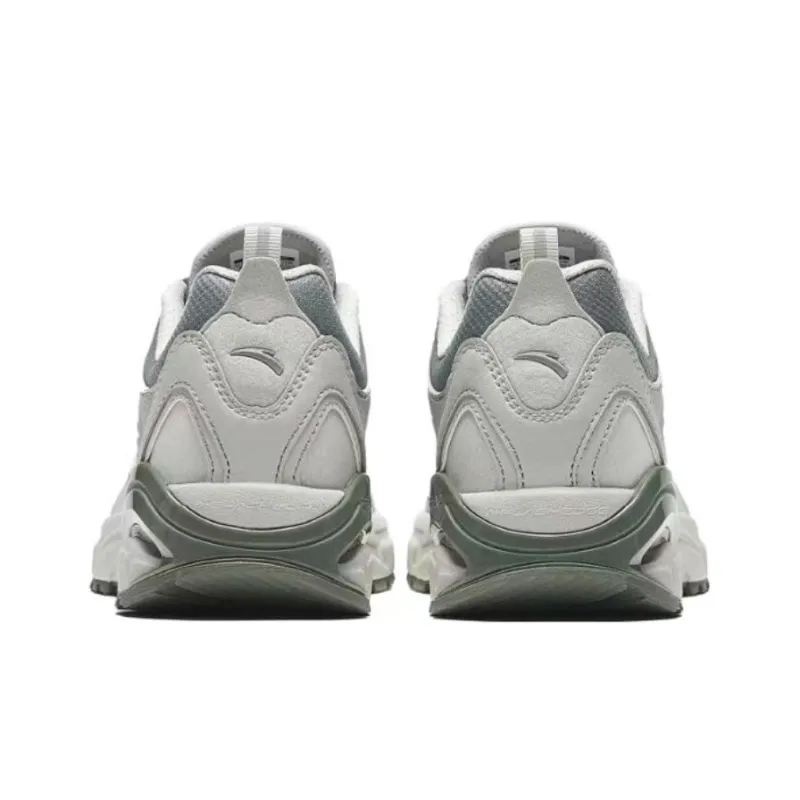 Anta Millennials Cushioning Anti Slip And Wear Resistant Low Top Chunky Sneakers Men's Gray-3