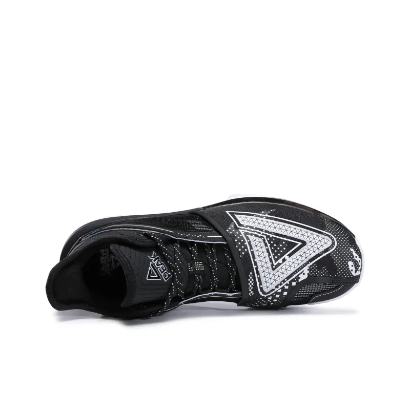 PEAK State Extremely Large Triangle 1.0 Basketball Shoes Men Mid Top Black/All White-4