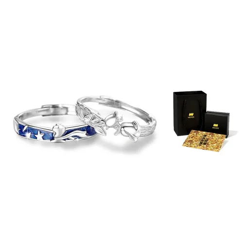 MOVER Rings Unisex Little Prince And Rose Couple Rings