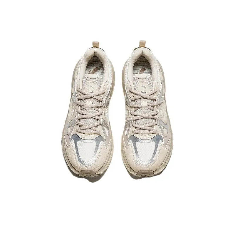 Anta Engine Wear Resistant Low Top Casual Shoes Women's Beige-2