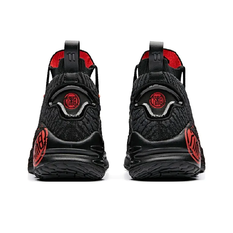 Anta KT4 Klay Thompson Cushioning, Slip Resistant, And Abrasion Resistant High Top Basketball Shoes Black Red-3