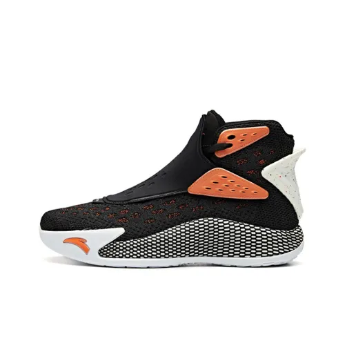 Anta KT5 Thompson Cushioning Anti Slip And Wear Resistant High Top Performance Basketball Shoes Men's Black Orange