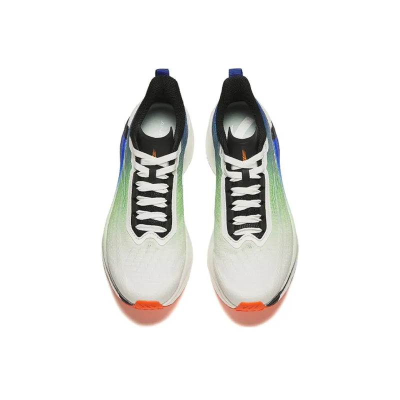 Anta Vigorous Wind Durable Breathable Lightweight Low-Top Casual Running Shoes Men's White Green Blue-2