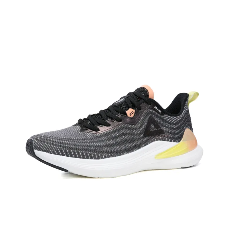 PEAK Rive 003 Anti Slip Wear Resistant Low Top Running Shoes Women's Black Heather Gray-2