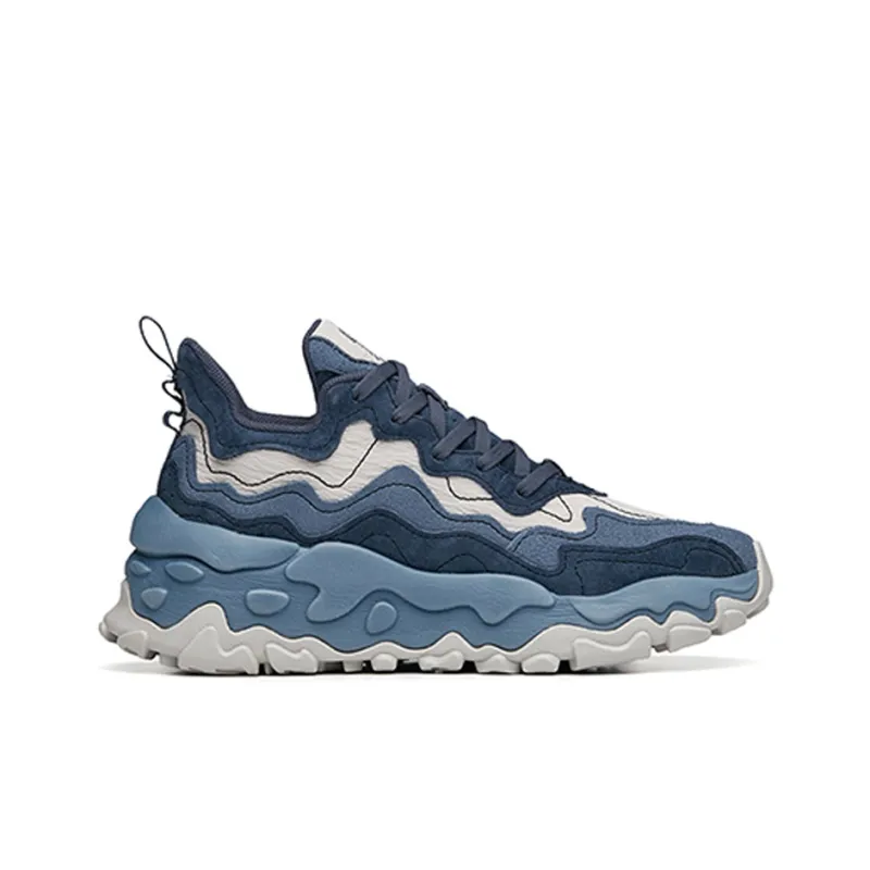 Anta Broken Cocoon 2.0 Breathable And Wear resistant Low Top Casual Shoes Women's Gray Blue-1