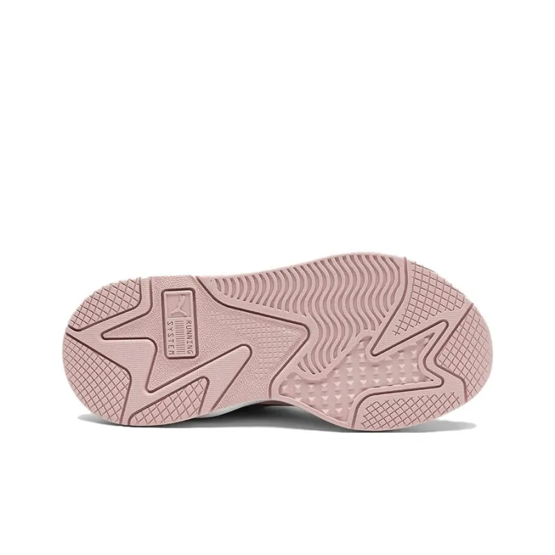 PUMA RS X Anti Slip Wear Resistant Low Top Kids Lifestyle Shoes Rose Gold Teenagers-4