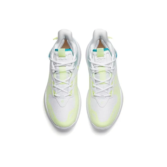 Anta Swoosh 2.0 Hayward GH Slip Resistant, Abrasion Resistant, Lightweight High Top Basketball Shoes White Yellow Blue-2