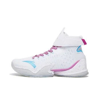 Anta KT3 Thompson High Top Performance Basketball Shoes Men's White Blue Pink