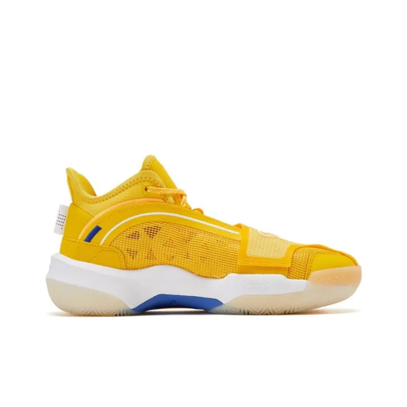 PEAK State Extremely Large Triangle 1.0 Basketball Shoes Unisex Mid Top Bright Yellow-1